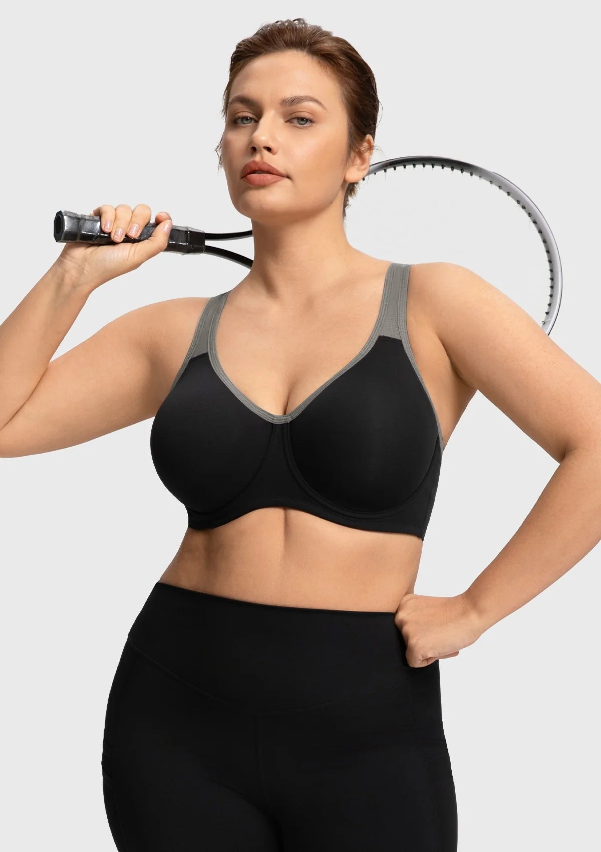 Outside Underwire Racerback Sports Bra